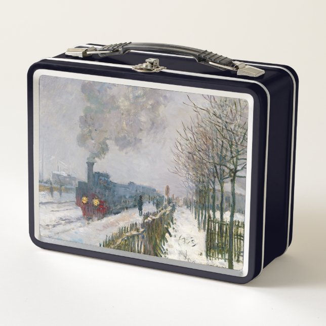 Claude Monet - Train in the Snow / The Locomotive Metal Lunch Box (Front)
