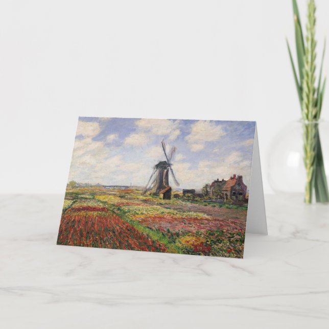 Claude Monet | Tulip Fields Rijnsburg Windmill Card (Front)