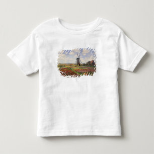 Claude Monet Tulip Fields Rijnsburg Windmill Toddler T-Shirt