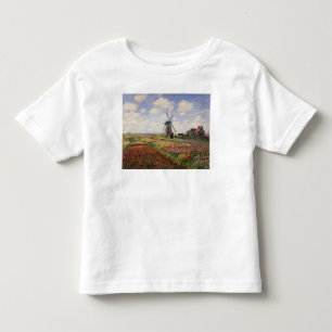 Claude Monet Tulip Fields Rijnsburg Windmill Toddler T-Shirt