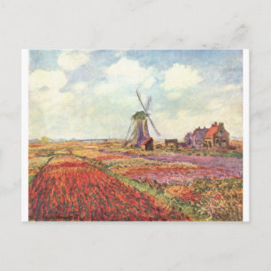 Claude Monet Tulips in Holland Postcard