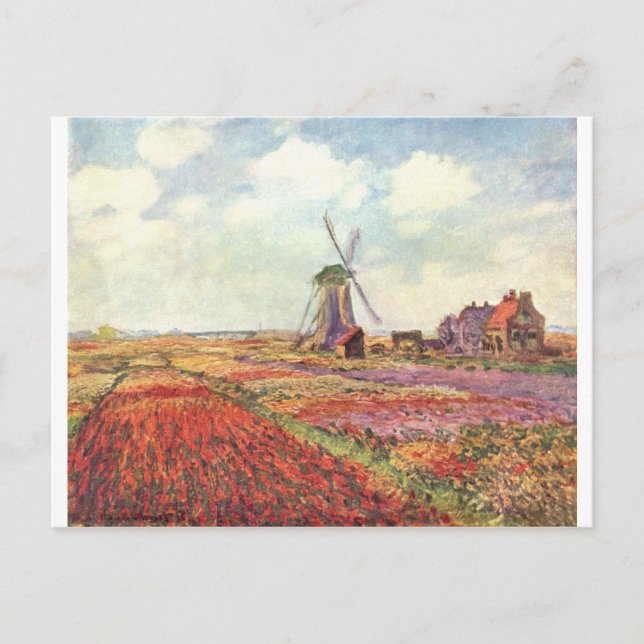 Claude Monet Tulips in Holland Postcard (Front)