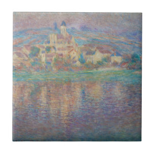 Claude Monet - Vetheuil, Sunset Ceramic Tile