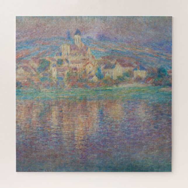 Claude Monet - Vetheuil, Sunset Jigsaw Puzzle (Horizontal)