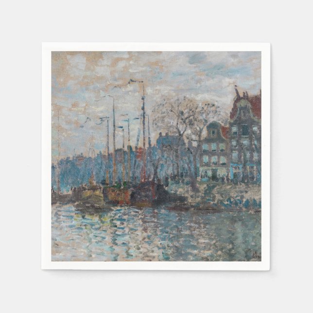 Claude Monet - View of Amsterdam Napkin (Front)