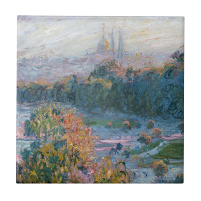 Claude Monet - View of the Tuileries, Study Ceramic Tile (Front)