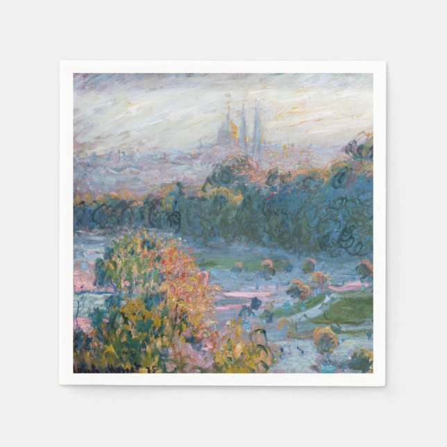Claude Monet - View of the Tuileries, Study Napkin (Front)
