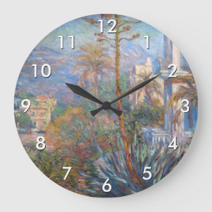 Claude Monet - Villas at Bordighera Large Clock