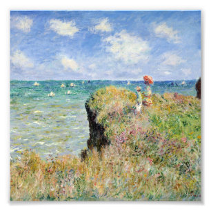 Claude Monet - Walk On The Cliff At Pourville Photo Print