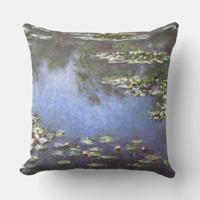 Claude Monet, Water Lilies, 1906, Blue Cushion (Front)