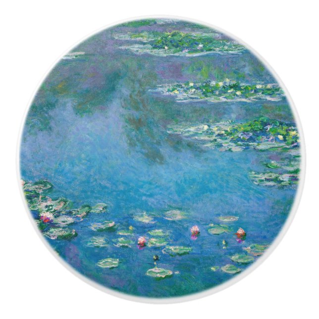 Claude Monet - Water Lilies 1906 Ceramic Knob (Front)