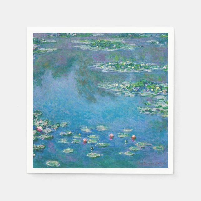 Claude Monet - Water Lilies 1906 Napkin (Front)