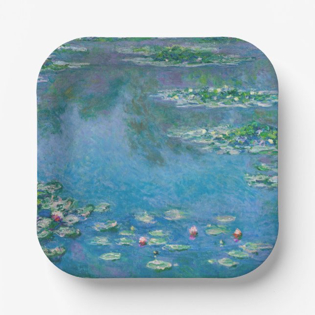 Claude Monet - Water Lilies 1906 Paper Plate (Front)