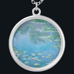 Claude Monet - Water Lilies 1906 Silver Plated Necklace<br><div class="desc">Water Lilies (Nympheas) - Claude Monet,  Oil on Canvas,  1906</div>