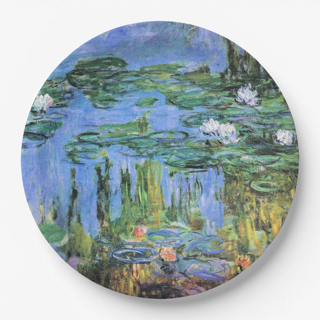 Claude Monet - Water Lilies, 1914-1915 Paper Plate (Front)