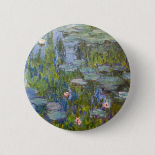 Claude Monet Water Lilies 1915 Impressionist Art 6 Cm Round Badge