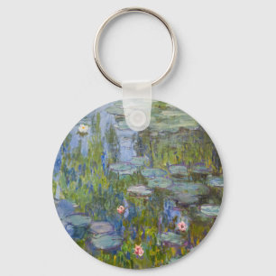 Claude Monet Water Lilies 1915 Impressionist Art Key Ring