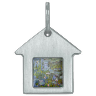 Claude Monet Water Lilies 1915 Impressionist Art Pet ID Tag