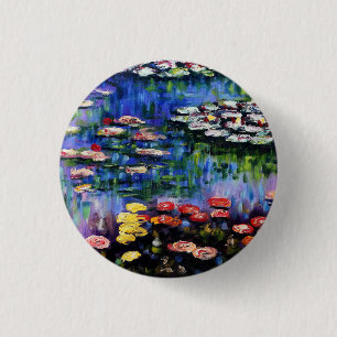 Claude Monet Water Lilies 1916 Fine Art 3 Cm Round Badge
