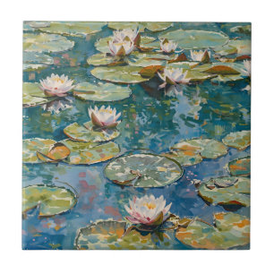Claude Monet Water Lilies 1916 Fine Art Ceramic Tile