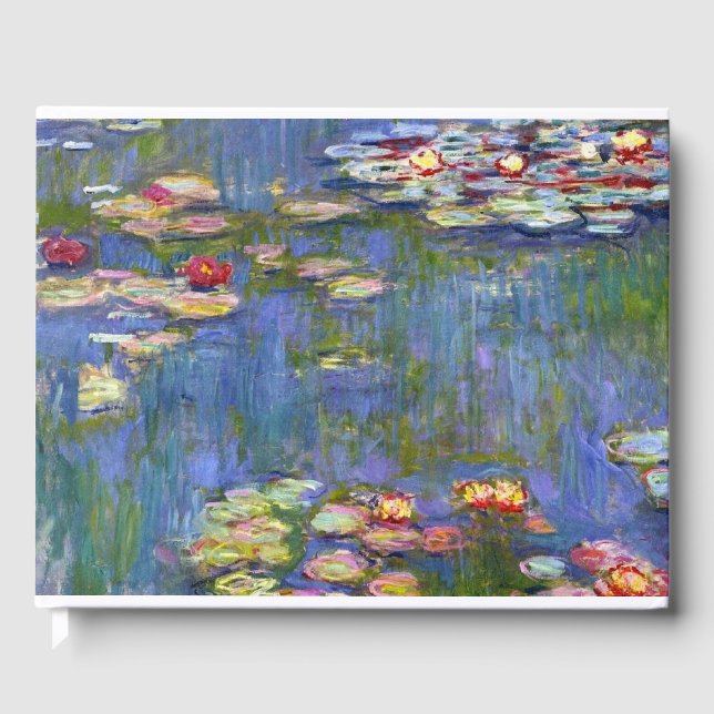Claude Monet Water Lilies 1916 Restored Guest Book (Front)