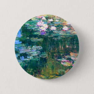 Claude Monet Water Lilies 1917 6 Cm Round Badge