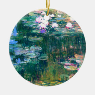 Claude Monet Water Lilies 1917 Ceramic Tree Decoration