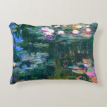Claude Monet - Water Lilies (1917) Decorative Cushion<br><div class="desc">Claude Monet's "Water Lilies" is a renowned series of paintings created by the French impressionist artist in the year 1917. This series depicts Monet's beloved water garden, which he cultivated at his home in Giverny, France. The painting "Water Lilies" from this series showcases Monet's signature style of capturing the essence...</div>