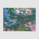 Claude Monet - Water Lilies (1917) Tissue Paper<br><div class="desc">Claude Monet's "Water Lilies" is a renowned series of paintings created by the French impressionist artist in the year 1917. This series depicts Monet's beloved water garden, which he cultivated at his home in Giverny, France. The painting "Water Lilies" from this series showcases Monet's signature style of capturing the essence...</div>