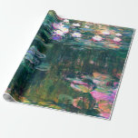 Claude Monet - Water Lilies (1917) Wrapping Paper<br><div class="desc">Claude Monet's "Water Lilies" is a renowned series of paintings created by the French impressionist artist in the year 1917. This series depicts Monet's beloved water garden, which he cultivated at his home in Giverny, France. The painting "Water Lilies" from this series showcases Monet's signature style of capturing the essence...</div>