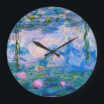 Claude Monet - Water Lilies 1919 Large Clock<br><div class="desc">Claude Monet - Water Lilies 1919. Famous art painting.</div>