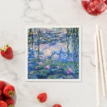 Claude Monet - Water Lilies, 1919, Napkin<br><div class="desc">Famous painting of Water Lilies,  1919,  by Claude Monet</div>