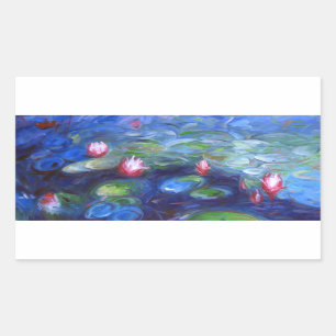 Claude Monet: Water Lilies 2 Rectangular Sticker