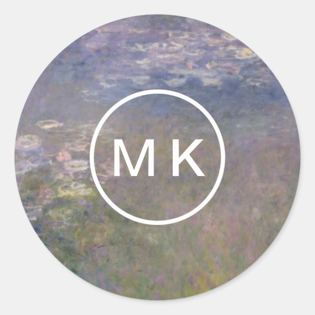 Claude Monet | Water Lilies Agapanthus Classic Round Sticker (Front)