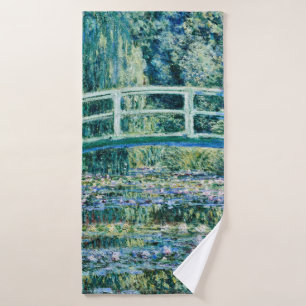 Claude Monet - Water Lilies And Japanese Bridge Bath Towel
