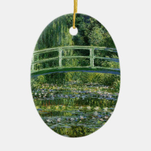 Claude Monet Water Lilies and Japanese Bridge Ceramic Ornament