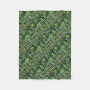 Claude Monet Water Lilies and Japanese Bridge Fleece Blanket