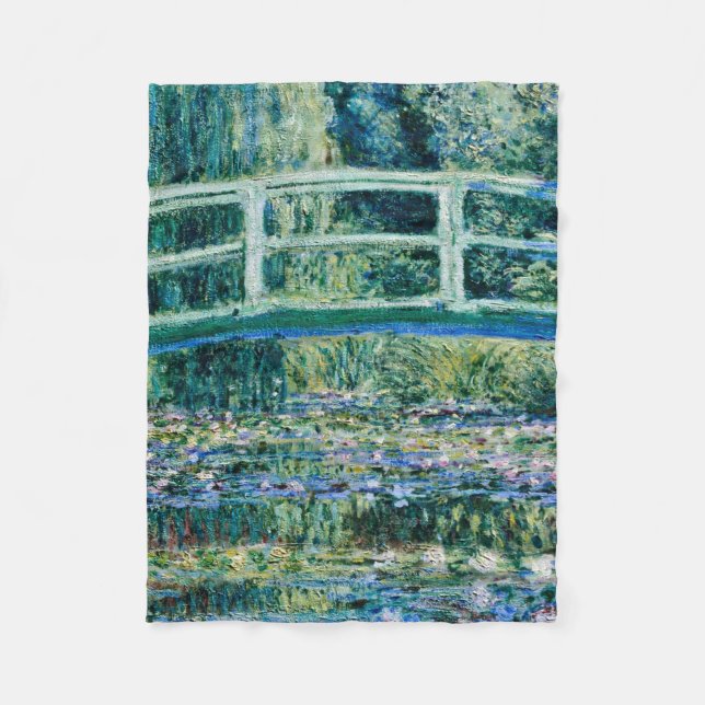 Claude Monet - Water Lilies And Japanese Bridge Fleece Blanket (Front)