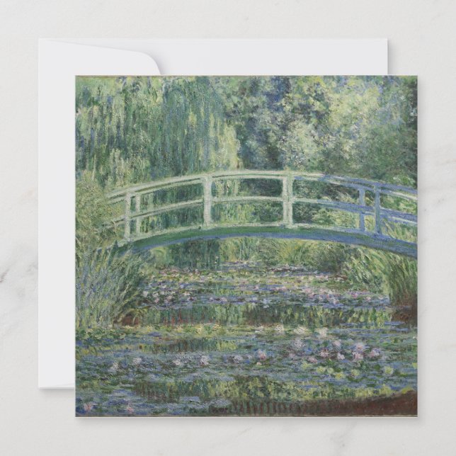 Claude Monet - Water Lilies And Japanese Bridge Holiday Card (Front)