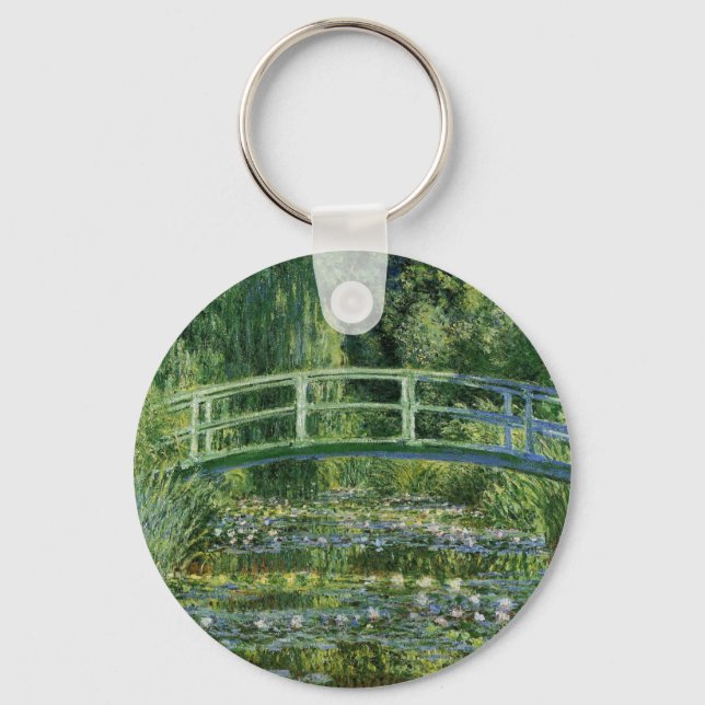 Claude Monet Water Lilies and Japanese Bridge Key Ring (Front)