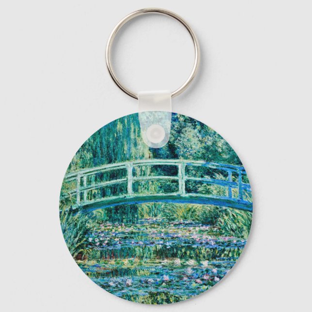 Claude Monet - Water Lilies And Japanese Bridge Key Ring (Front)
