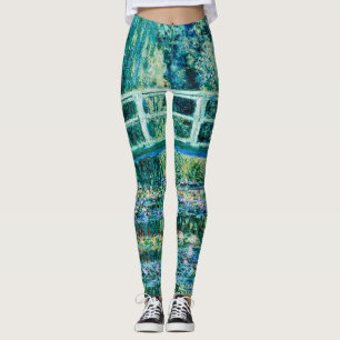 Claude Monet - Water Lilies And Japanese Bridge Leggings