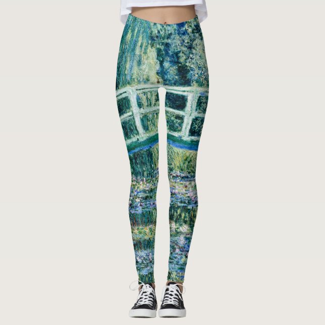 Claude Monet - Water Lilies And Japanese Bridge Leggings (Front)