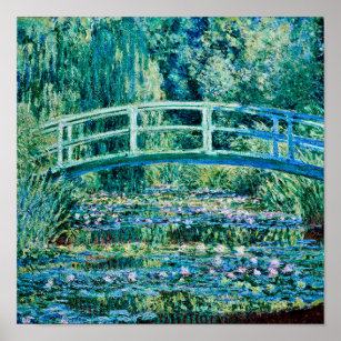 Claude Monet - Water Lilies And Japanese Bridge Poster