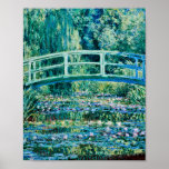 Claude Monet - Water Lilies And Japanese Bridge Poster<br><div class="desc">Claude Monet - Water Lilies And Japanese Bridge (1899)</div>