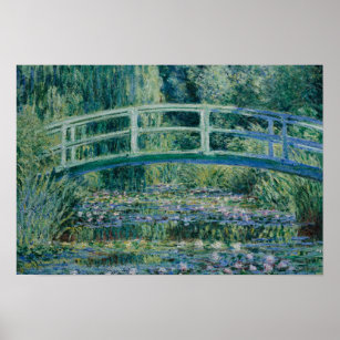 Claude Monet - Water Lilies and Japanese Bridge Poster