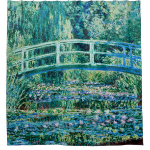 Claude Monet - Water Lilies And Japanese Bridge Shower Curtain