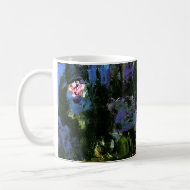 Claude Monet: Water-Lilies, blue indigo Coffee Mug (Left)