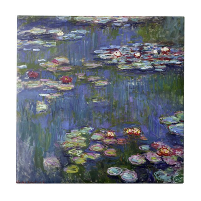 Claude Monet Water Lilies Ceramic Tile (Front)