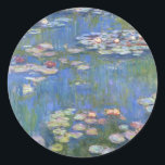 Claude Monet // Water Lilies Classic Round Sticker<br><div class="desc">Water Lilies is a series of approxiamately 250 oil paintings by French Impressionist Claude Monet (1840-1926). The paintings depict Monet's flower garden at Giverny and were the main focus of Monet's artistic production during the last thirty years of his life.</div>